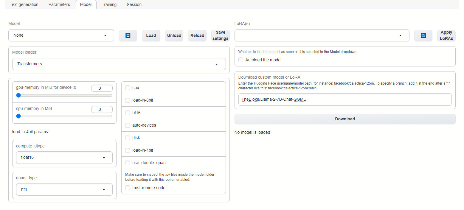 Download custom model or LoRA
