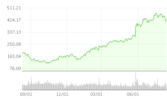 엔비디아 주식 그래프