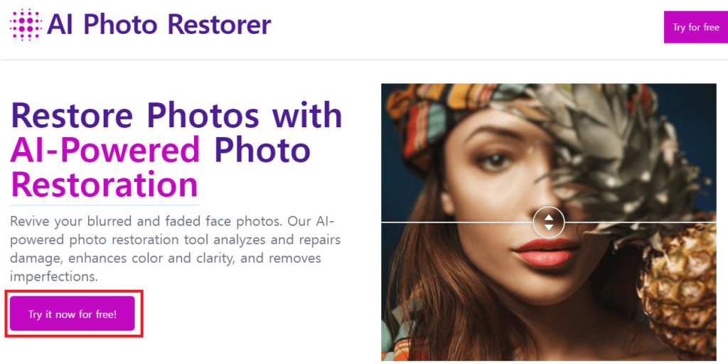 aiphotorestorer 메인