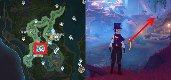 백광의 삼원색 퀘스트 시작 위치