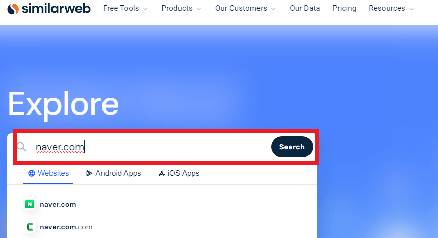 유사웹 검색 방법