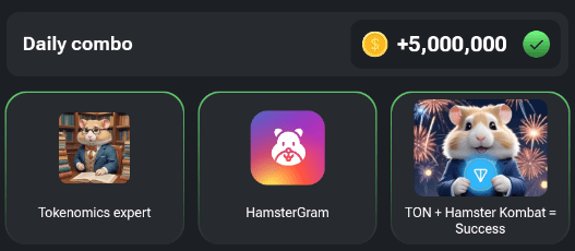 Hamster Kombat Daily combo August 28