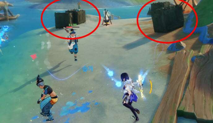 상자 없이 적 처치